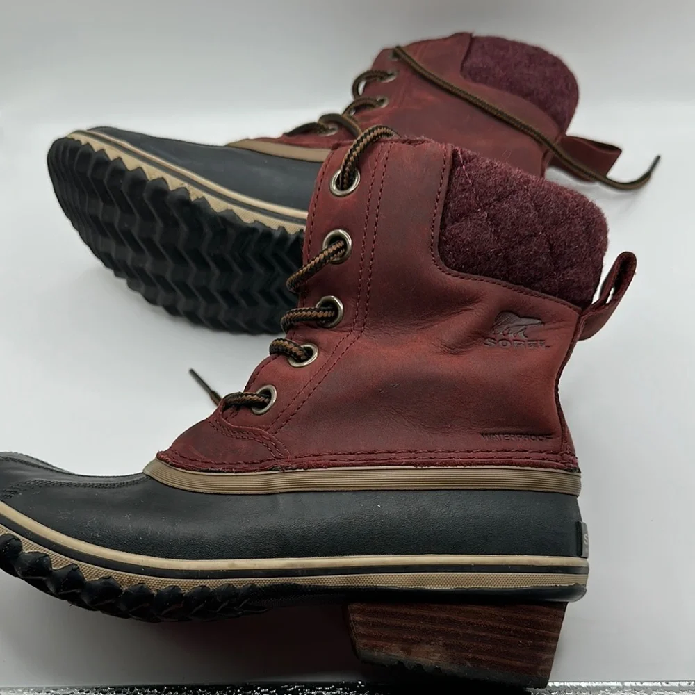 Sorel Sz 7 Slimpack II Lace Redwood Duck‎ Boot Waterproof Design